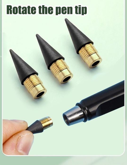 Set 3 creioane eterne HB elegante, Nu se tocesc, nu se ascut niciodata