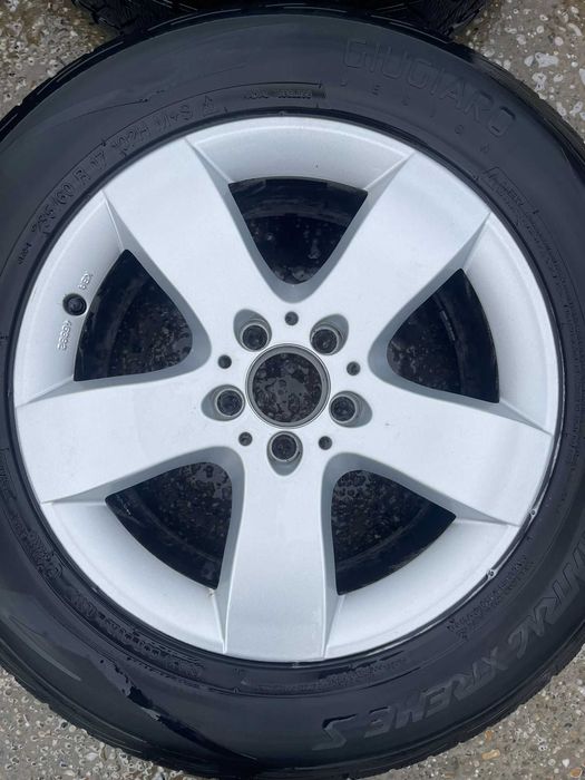 Set jante aliaj R17 Mercedes 5 x 112 cu anvelope de iarna