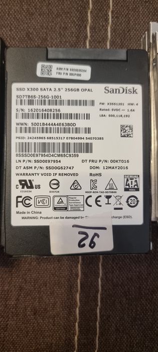 Ssd SATA III samsung, sandisk, toshiba