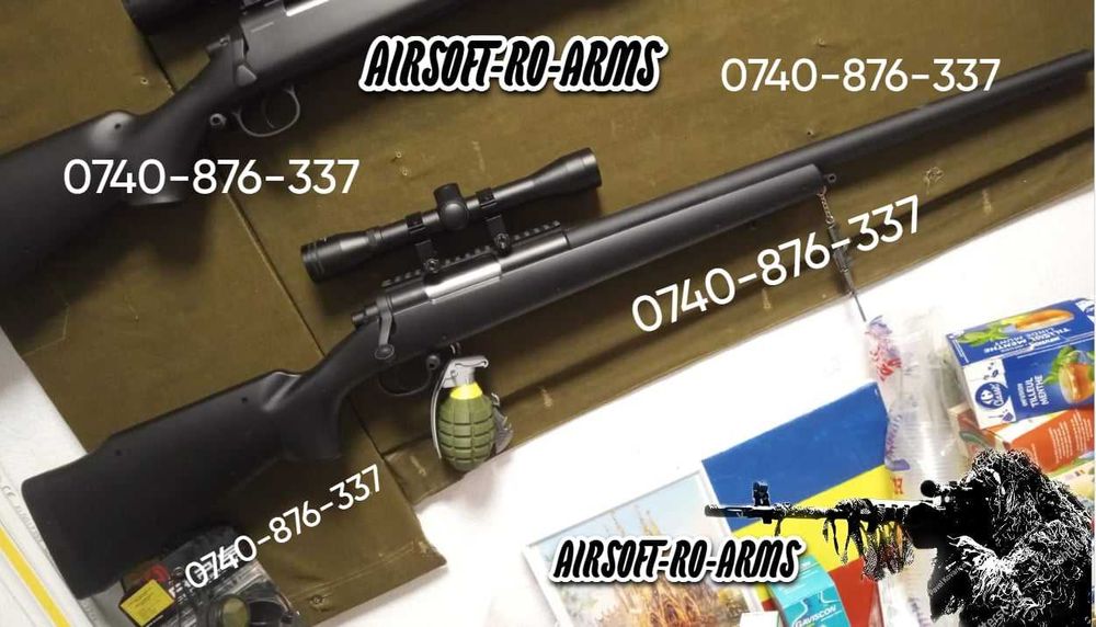 Pusca cu Luneta/Vanatoare (AIRSOFT) Cu Bile FullMetal PUTERE MAXIMA