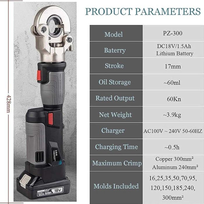 Presa hidraulica cu baterii