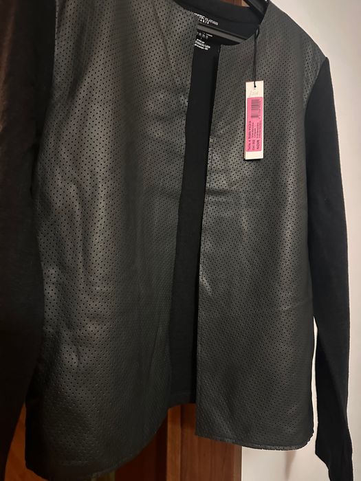 Cardigan Majestic Filateurs L lana/piele naturala