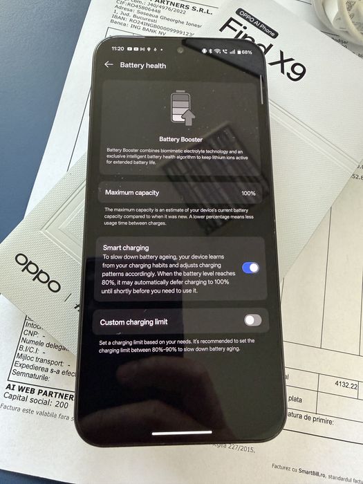 Oppo Find X9 512GB Factura Garantie Incarcator