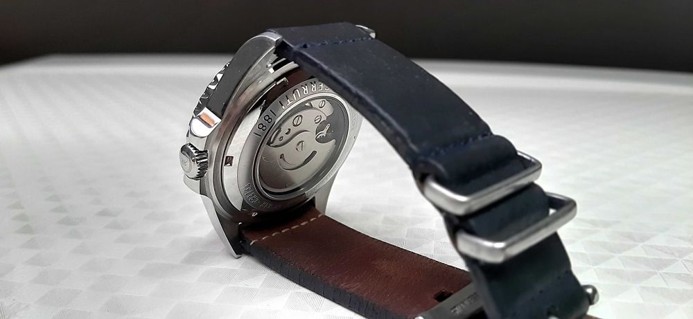 Часовник Cerruti Manarola автоматичен с датник в син цвят