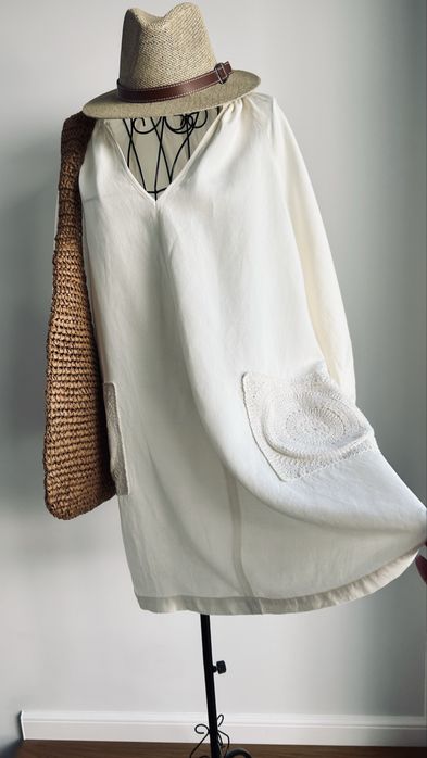 Rochie/tunica Zara, impecabila, crem