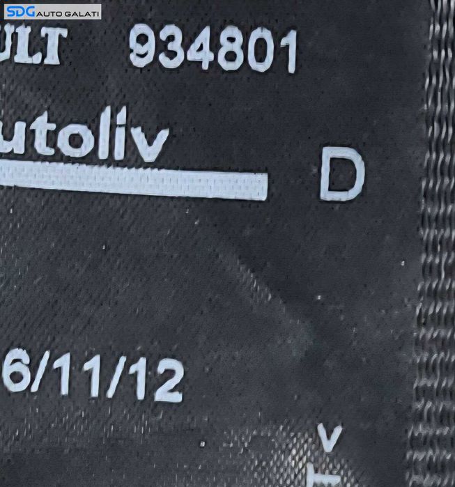 Centura Siguranta Dreapta Fata Pasager Dacia Duster 2010 - 2018 Cod 934801 [L7548]