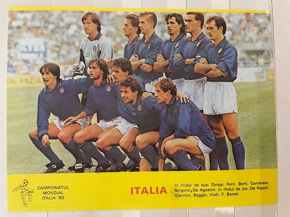 Campionat mondial de fotbal 1990 echipa ITALIA ANGLIA jucator surprize