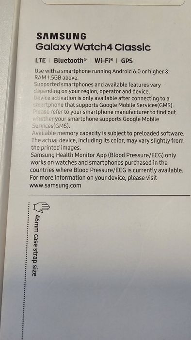 Samsung galaxy watch 4 46mm classic LTE black