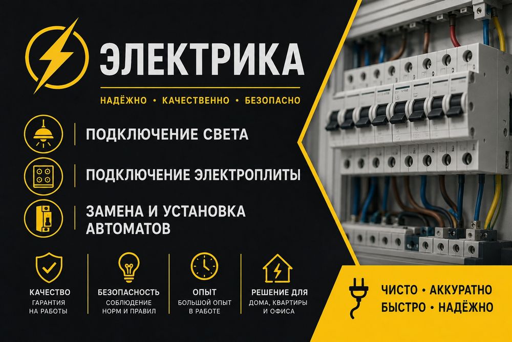 Электрик в Экибастузе — подключение, замена, установка