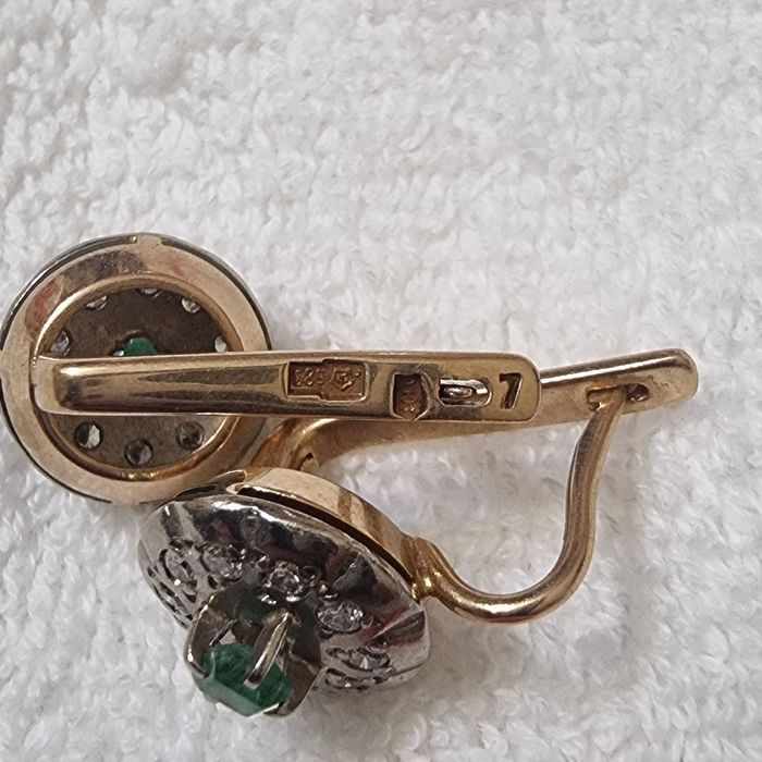 Золото серги СССР  отлични