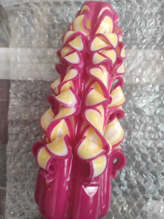 Декоративна свещ ръчно изработена карвинг свещ