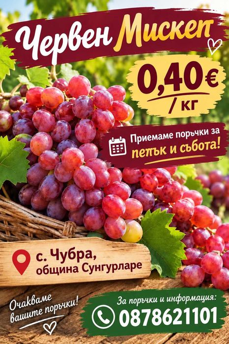 Грозде  червен мискет