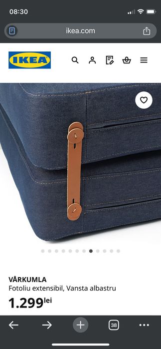 Fotoliu extensibil și modular VÅRKUMLA Ikea