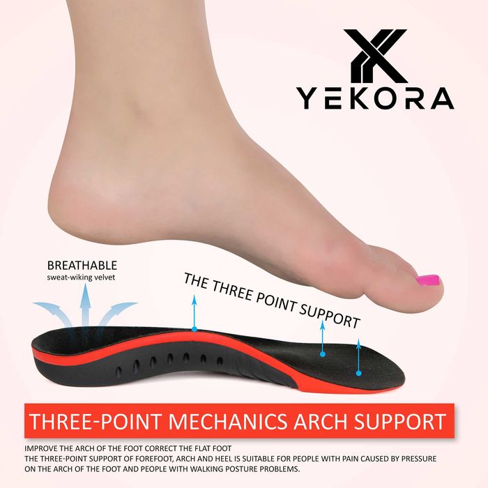 Ортопедични 3/4 стелки за дюстабан плоскостъпие паднал свод YEKORA