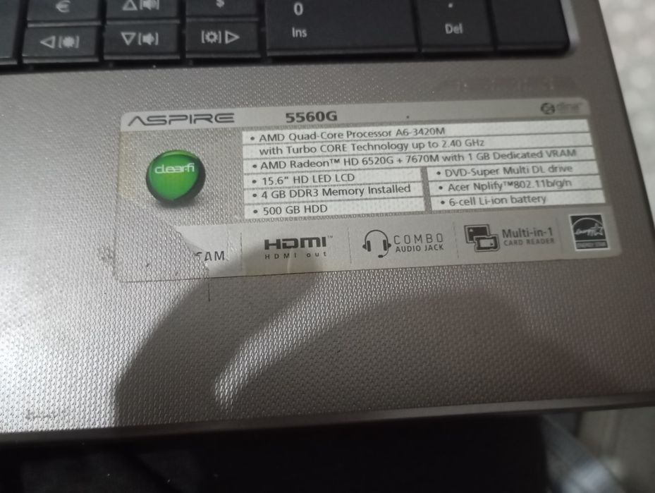 Acer aspire 5560g