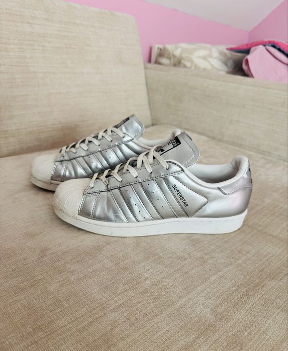 Дамски маратонки Adidas Superstar Silver Metallic/ Ftw White