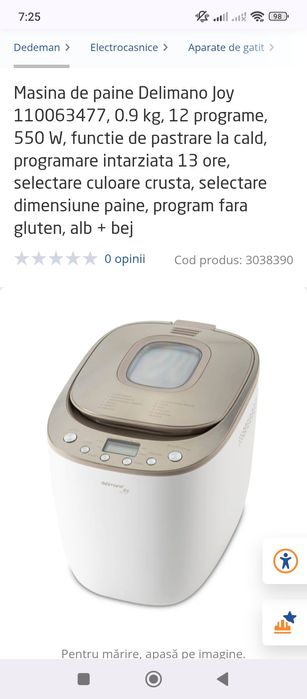Vând mașină pâine Delimano
