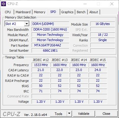 Micron DDR4 16GBx1 3200мгц ОЗУ