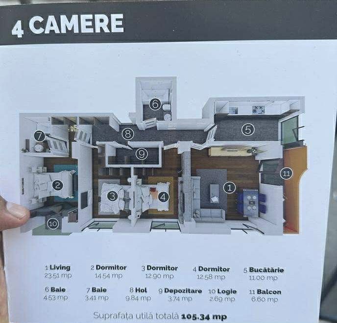 apartament cu 4 camere, Energia Residence