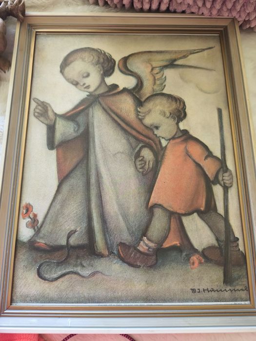 Vând un tablou printat in ulei semnat