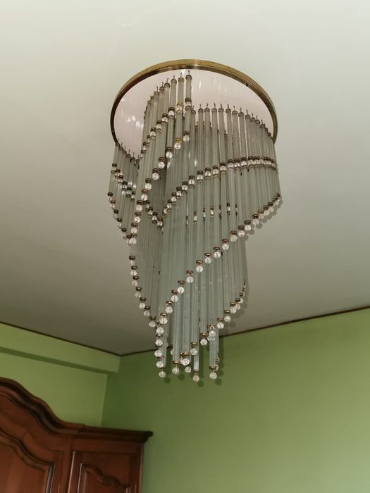 Hota decorativa noua si 2 candelabre cristal Boemia folosite