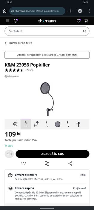 Set complet microfon profesional inregistrare voce studio