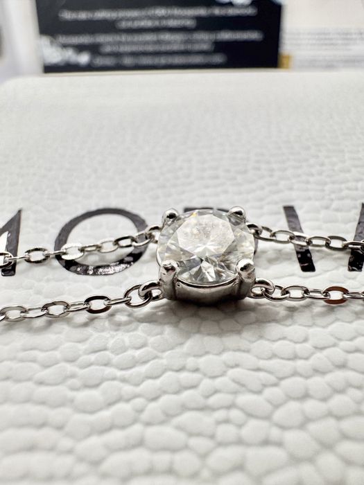 Сребърна гривна с мойсанит (Диамант) 1 карат