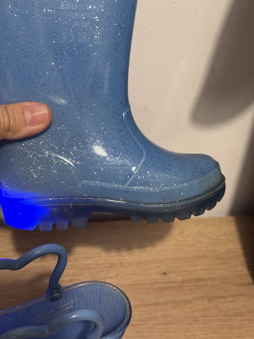 Cizme de cauciuc Stitch cu luminite de fete marimea 23 (Wellington boots)