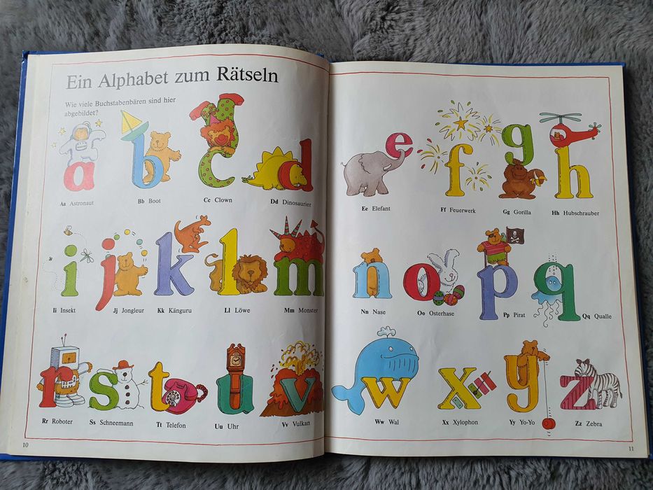 Carte mare cu imagini color in limba germana. Ursuletul la grădinita.