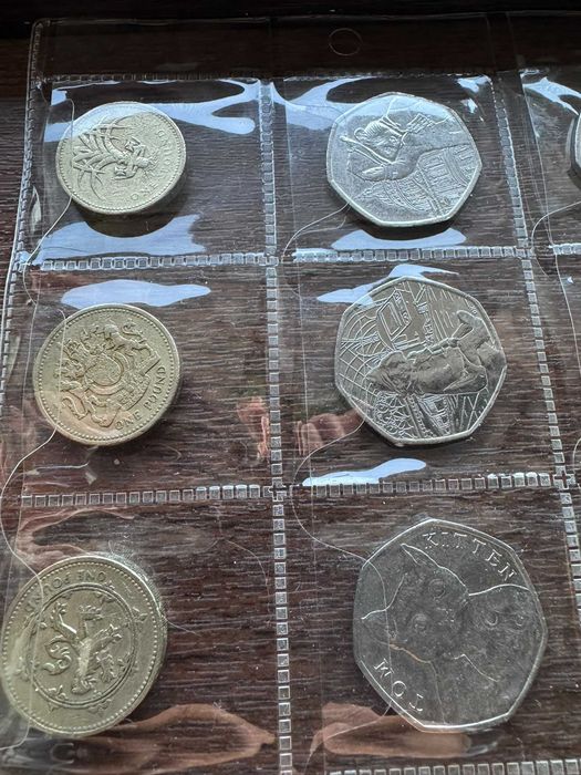 Colecție 30 monede britanice – £1, 50p, 2p, 5p și 1p, comemorative