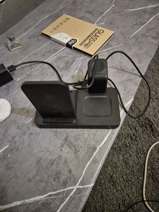 Incarcator wireless 3 in 1, Sundiguer, 15W, Pliabil, Negru