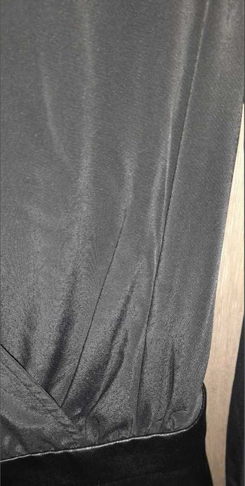 Rochie eleganta / imitatie de piele & voal