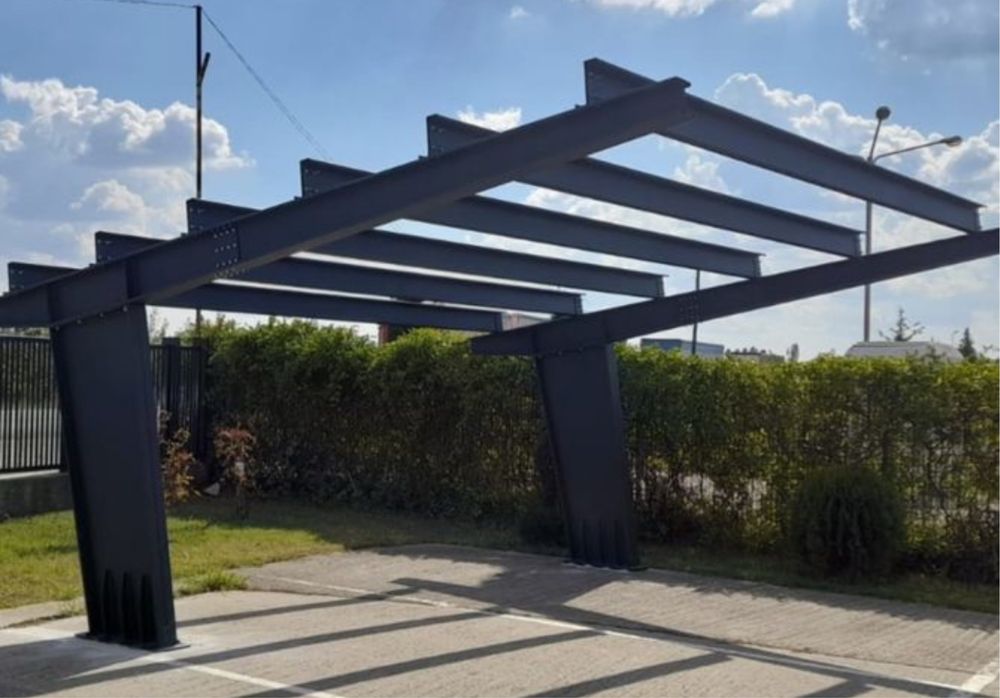 Suport panouri fotovoltaice - carport industrial/ structura metalica