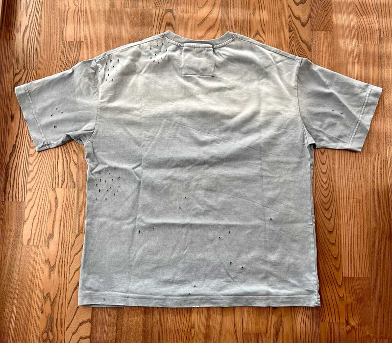 Тениска Givenchy Distressed Logo Синя *ОРИГИНАЛНА* Размер L