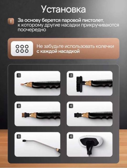 Пароочиститель из 18 насадок, паровой очиститель для мебели и окно