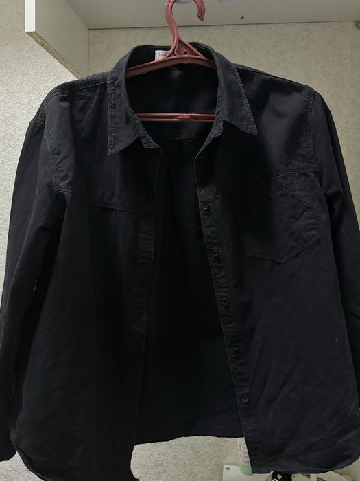 рубашка черная джинсовая