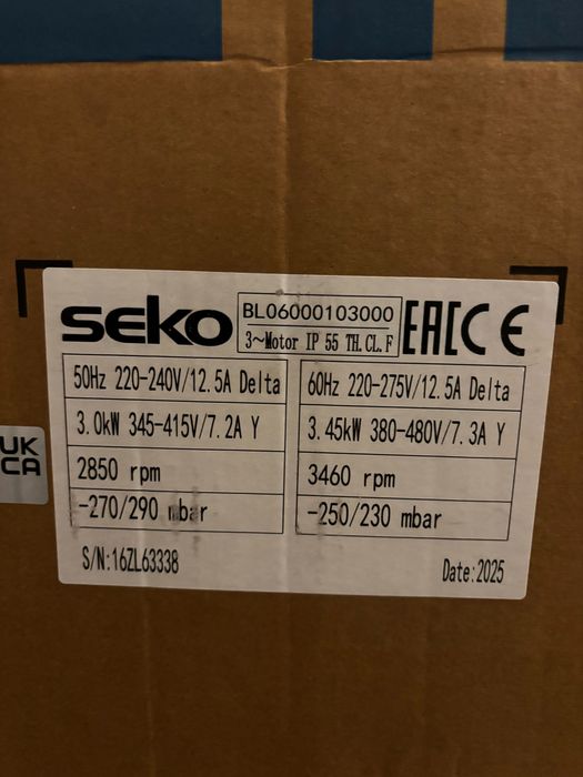 Професионална Вакуум Помпа / Бловер SEKO 3kW