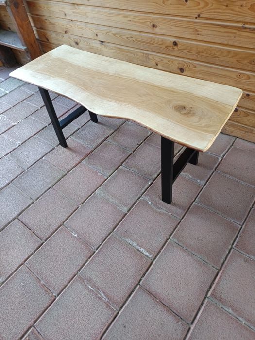 Masa cafea stejar picioare metalice