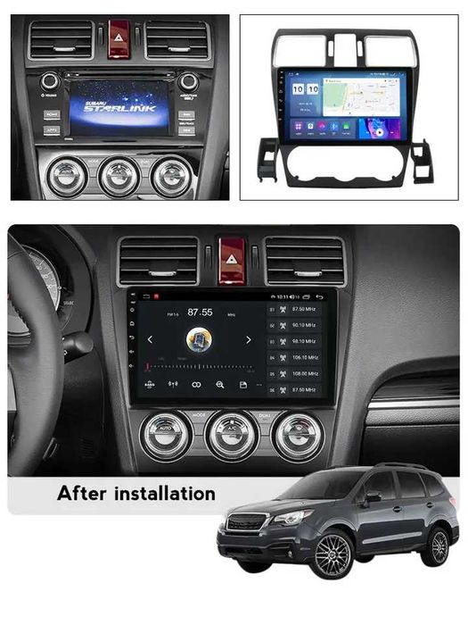 Navigatie Android 14 Subaru Forester 2013- 2018 Waze CarPlay + CAMERA