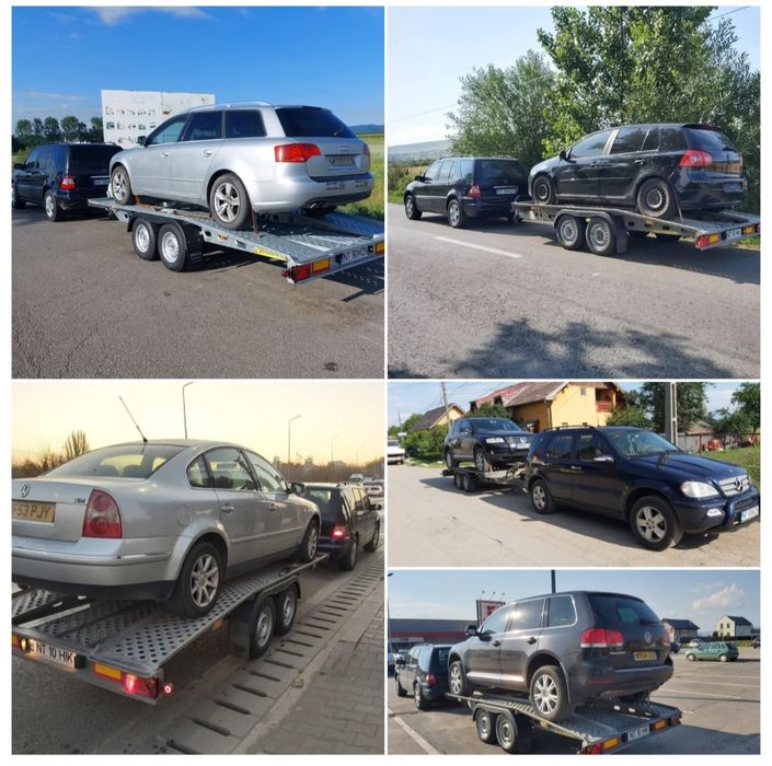 Tractari auto intern Platforma auto Transport utilaje mici dimensiuni