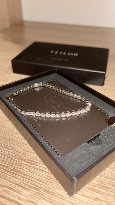 Bratara Tennis argintie cristale