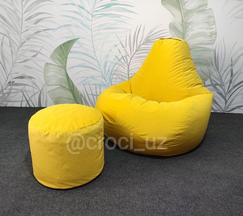 Бескаркасные кресла груши - кресло мешок, бинбэг для дома и офиса.