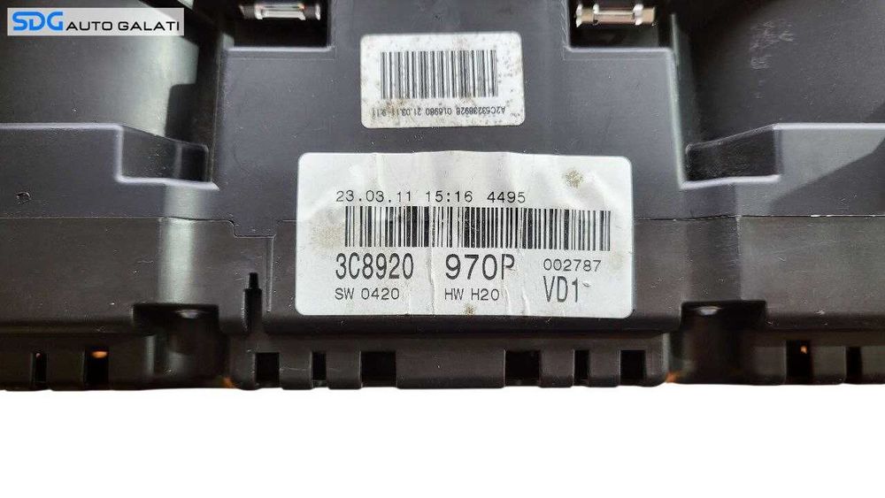 Ceas Ceasuri Cluster Instrumente Bord Volkswagen Passat CC 2.0 TDI 2008 - 2012 Cod 3C8920970P A2C5-3219792 [L8524]
