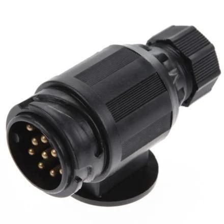 Букса за ремарке пластмасова 13 пина 12V мъжка