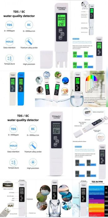 TDS / PH метр ва Электролизер — Сув сифатини ўлчовчи аппаратлар