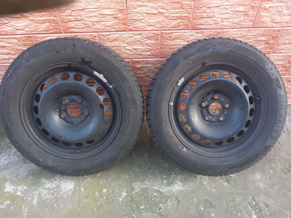 2 jante tabla VW cu cauciucuri M+S * 205 60 R16