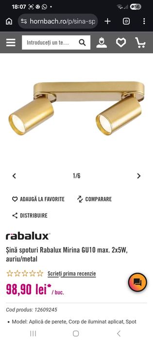 Aplica Rabalux Gu10