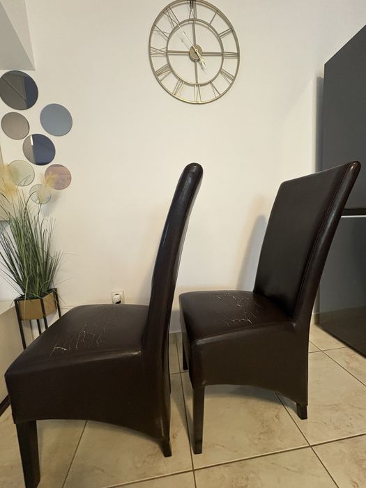 4 scaune tapițate culoare wenge