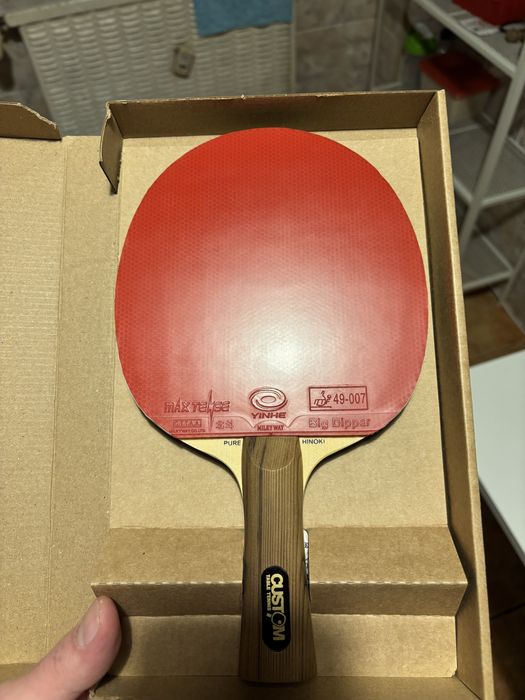 Paleta profi tenis de masa - Lemn Hinoki & fețe Yinhe Big Dipper