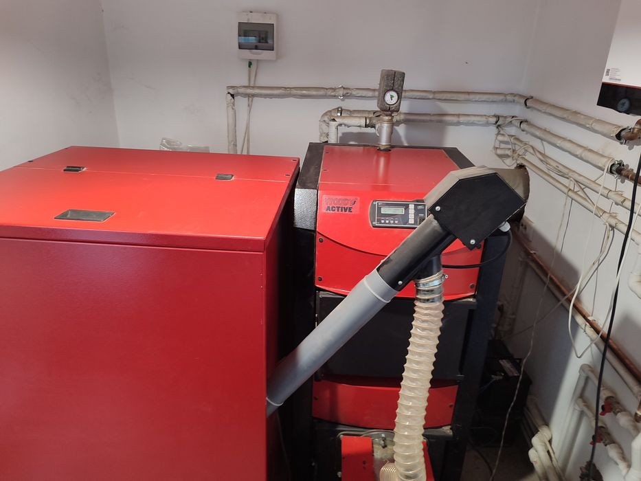 Centrala 30kw cu ventilator pe lemne, carbuni , peleti  si boabe de porumb